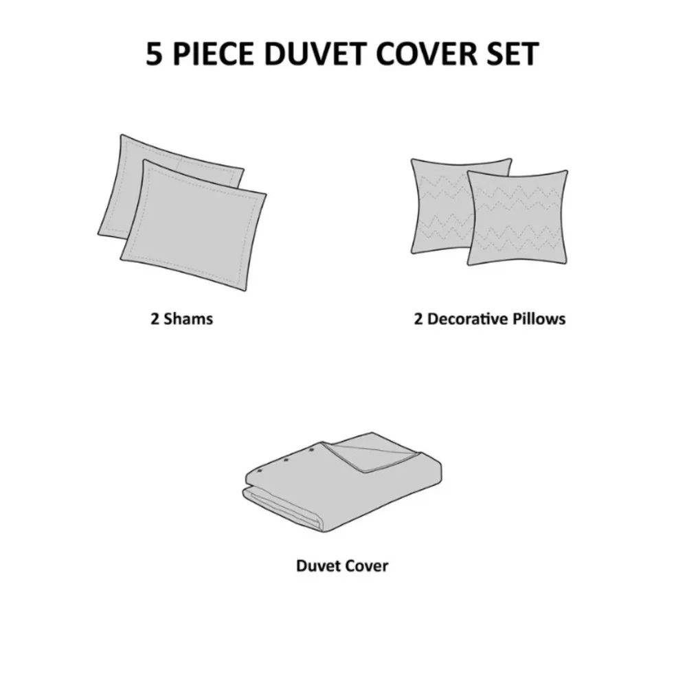 Harbor House Livia 5 Piece Cotton Duvet Cover Set